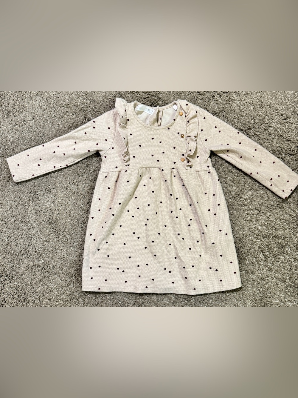 Zara Fleece Long-Sleeve Dress, Size 4-5